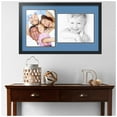 thumbnail image 2 of ArtToFrames Collage Photo Picture Frame with 2 - 11x14" Openings, Framed in Black with Liberty Blue and Black Mats (CDM-3926-778), 2 of 8