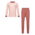 thumbnail image 3 of Jizyo Kids Boys Girls Long Johns Thermal Underwear Set Long Sleeve Rabbit Printed Crewneck T-Shirt and Elastic Waist Pants Orange 12-18 Months, 3 of 7