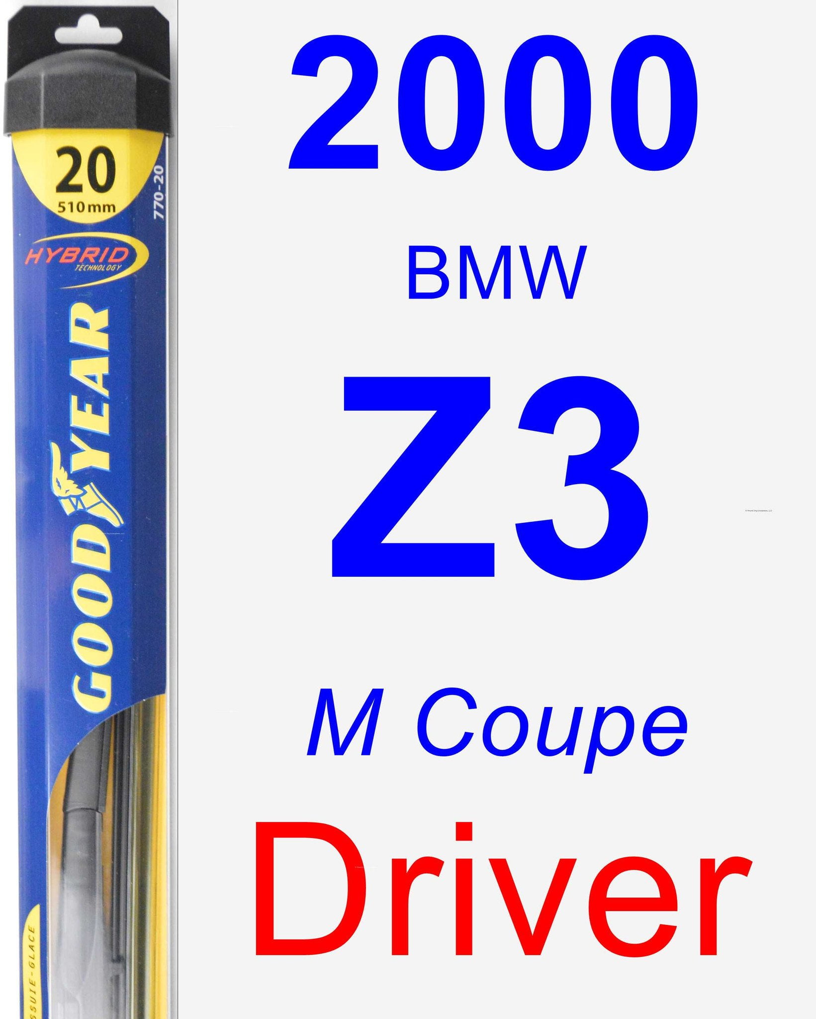 2000 BMW Z3 (M Coupe) Driver Wiper Blade Hybrid
