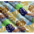 thumbnail image 3 of Soimoi Orange Cotton Poplin Fabric Tropical Leaves Printed Fabric 1 Yard 42 Inch Wide, 3 of 7