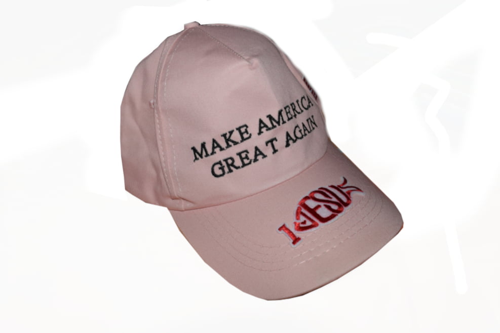 MAGA ..Pink 2 Decals Trump MAGA Hat...Make America Great Again. 