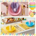 thumbnail image 4 of 100 Pcs Easter Day Plastic Disposable Bowl 12 oz Pastel Green Yellow Soup Dessert Salad Bowl Candy Snack Plate Serving Supplies for Easter Spring Holiday Birthday Wedding Party (Pastel), 4 of 4