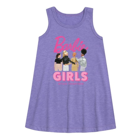 

Barbie - Girls Stick Together - Friend Bond - Toddler and Youth Girls A-line Dress