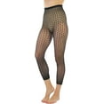 thumbnail image 3 of ToBeInStyle Women's Capri Footless Tights Diamond Coil Fishnet - One Size, 3 of 5