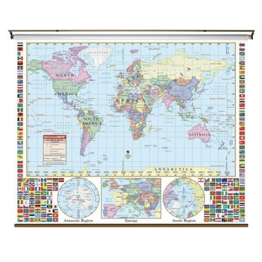 Rand Mcnally World Map (Classic Edition World Wall Map) - Walmart.com