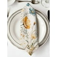 thumbnail image 2 of Yellow Blue Spring Floral Cloth Napkins Washable Set of 2, Watercolor Summer Botanical Reusable Dinner Table Napkins Cloth Bulk for Weddings Kitchen Restaurants Hotel Events Parties 20 x 20 Inch, 2 of 9