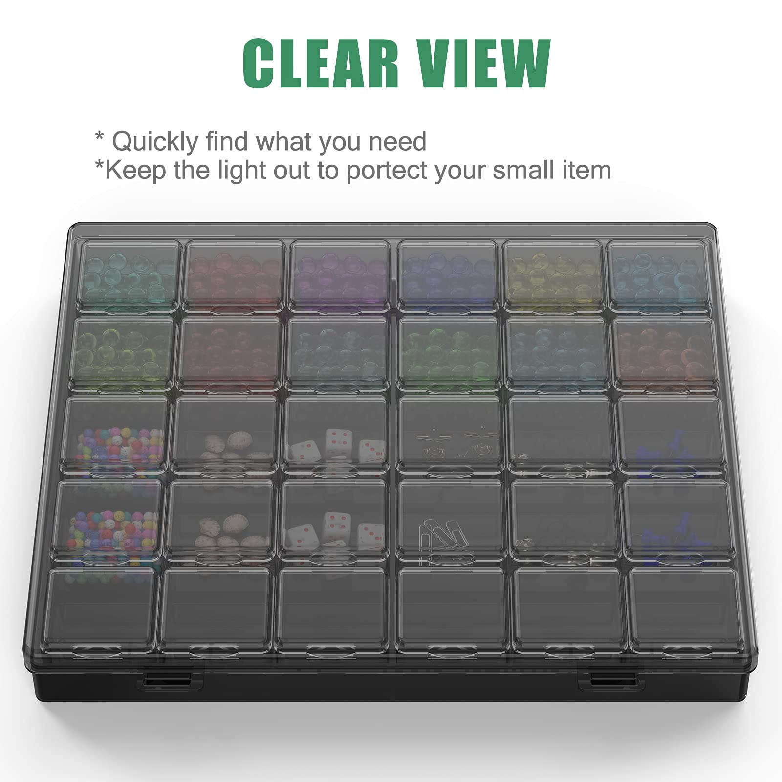 30 Pack Stackable Plastic Storage Containers with Lids, Mini Organizers for Beads, Glitter, Slime, Paint, and Seed Storage, Durable and Compact
