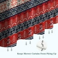 thumbnail image 6 of Red and Blue Christmas Knitted Pattern Shower Curtain 36"x72" ,Bathroom Decorative Shower Curtains Set with 12 Hooks,Modern Waterproof Washable Shower Curtain, 6 of 6