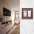 thumbnail image 5 of Yayeee Rocker Switch Wall Plate 3-Gang 6.5"x4.6" Home Decorative Outlet Cover, Tribal Geometric, 5 of 6