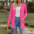 thumbnail image 2 of VISALY Long Cardigans Button Down Cardigans 2025 Fall Fashion Cardigan Soft Knit Cardigan for Women Long Sleeve Open Front Coat with Pockets Thin Cardigans Lightweight Trendy Sweaters Hot Pink 3Xl, 2 of 6