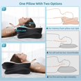 thumbnail image 4 of Almohada cervical DONAMA, espuma viscoelástica para aliviar el dolor de cuello, negra, 4 of 8