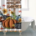 thumbnail image 4 of Pumpkin Harvest Fall Thanksgiving Gnomes Shower Curtain,Washable Bath Curtain with Hooks Vintage Polyester Fabric Curtains for Bathroom Bathtub Autumn Holiday, 4 of 5
