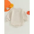 thumbnail image 4 of Wassery Baby Girls Thanksgiving Clothes Infant Fall Sweatshirt Romper Long Sleeve Round Neck Letter Print One-Piece Bodysuit with Pocket 0-18 Months, 4 of 8