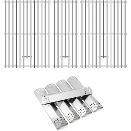 Replacement Parts for Nexgrill 720-0882A Evolution Infrared Plus 5-Burner Grill, Stainless Steel Heat Plates and Grill Grates for Nexgrill 5 Burner 720-0882A Gas Grill