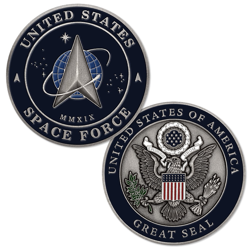 RARE Unique U.S Space Force /  Command COINS US Seller QTY-2  GOLDEN color 
