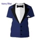 thumbnail image 3 of Ropa divertida para hombre, esmoquin con personalidad, traje de corbata retro, camisetas gráficas, traje falso de moda, camisetas casuales de manga corta para fiesta para hombre, 3 of 5