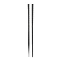 WUXIAB 1 Pairs Kitchen Engraved Chopsticks,Dishwasher Safe Reusable Chopsticks,Non-Slip Design Chopstick,Classic Black Chopsticks,Japanese Sushi Pointed Chopsticks 9.4" Waves Of The Sea