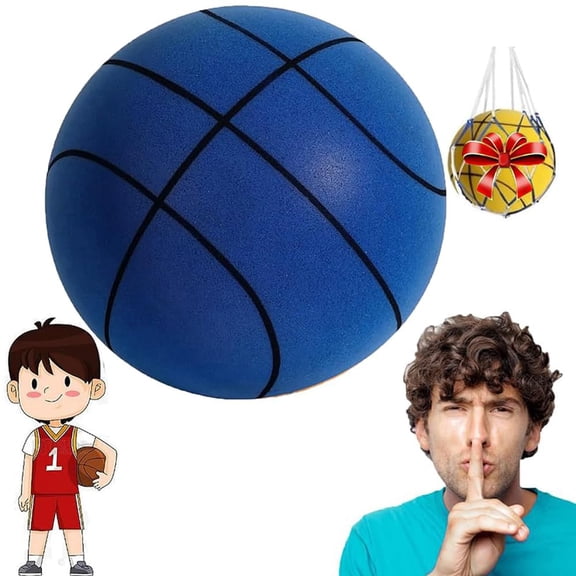 Silent House Basketball Indoor Size 6 (28.5"), Quiet Foam Basketball for Indoor Dribbling Training, Low Noise Practice Ball for Adults & Family