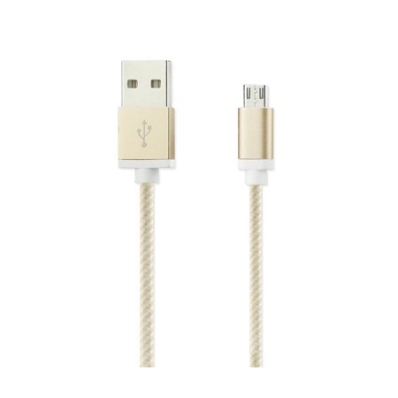 REIKO 3.3FT NYLON BRAIDED MICRO USB CHARGING & SYNC DATA CABLE FOR ANDROID PHONES IN