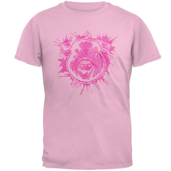 Piggy Pretty in Pink Mens T Shirt Light Pink 2XL