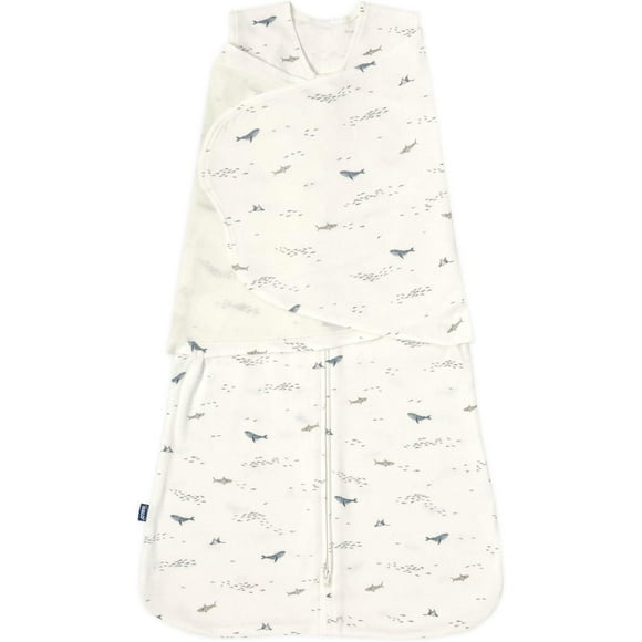 HALO® SleepSack® Swaddle, 100% Cotton, 3-Way Adjustable Wearable Blanket, TOG 1.5, Ocean Life