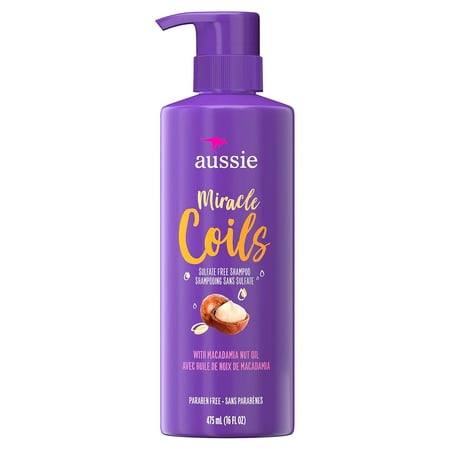 Aussie Miracle Coils Shampoo Sulfate Free, 16 Oz..