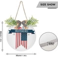 thumbnail image 3 of SKYSONIC Independence Day Welcome Sign for Front Door,All Seasons Welcome Wreath Porch Hanging Decoration for Farmhouse Wall Home Holiday Decoration - 11.8x11.8in, 3 of 7