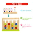 thumbnail image 4 of TOOKYLAND Wooden Slide Puzzle Board - 18pcs - Colour Matching Logic Game with Pattern Cards, Ages 3+, 4 of 9