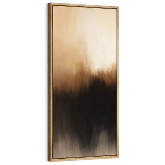 Large Framed Canvas Art for Living Room Wall Decor, Modern Neutral Abstract Canvas Print for Bedroom Decoration - 60"x30" Natural Framed