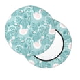 thumbnail image 3 of Round Bar Stool Seat Covers, Swan And Flowers4 Elastic Round Chair Cover Stool Seat Slipcover Bar Stool Cushions Round Pad for 12-14 inch, 3 of 7