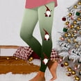 thumbnail image 1 of MKLEKYY Leggings deportivos para mujer, leggings de entrenamiento, pantalones con estampado navideño de bloques de color, leggings elásticos suaves 168, 1 of 4
