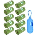 thumbnail image 1 of Bolsa de basura degradable para excrementos de mascotas, dispensador de bolsas de limpieza de basura fragantes, producto para mascotas, 10 rollos, 1 caja (10 rollos + dispensador), 1 of 12