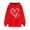 Red, variant on Oversized Hoodies for Women Graphic Heart Pullover Hooded Sweatshirt Valentines Day Long Sleeve Pockets Top with Hood (Red XXL)