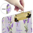 thumbnail image 3 of FMSHPON Purple Lavender Flower Bouquet Clipboard Hardboard Wood Nursing Clip Board and Pull for Standard A4 Letter 13x9 inches, 3 of 7