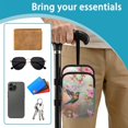 thumbnail image 6 of COEQINE Zippered Crutch Bag Broken Leg Crutch Bag Retro Hummingbird Floral Forearm Crutch Storage Organizer, Walking Cane Pouch, Lightweight Organizer Pouch, for Women Men, 6 of 7