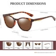 thumbnail image 2 of Shiqi-Ventage Lunettes de Soleil Polarisées Femmes Tendance Classique Rétro Lunettes de Mode Protection UV 53MM, 2 of 4