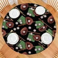 thumbnail image 2 of Baseball Gear Pattern Round Fitted Tablecloth with Elastic Edge,Dining Table Cover Waterproof,Outdoor Round Tablecloth for Camping,Dining,Indoor and Outdoor, 2 of 7