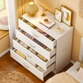 thumbnail image 5 of Zimtown 4 Drawers Night Stand Bedside Storage Organizer Wooden Bedroom Furniture White, 5 of 11