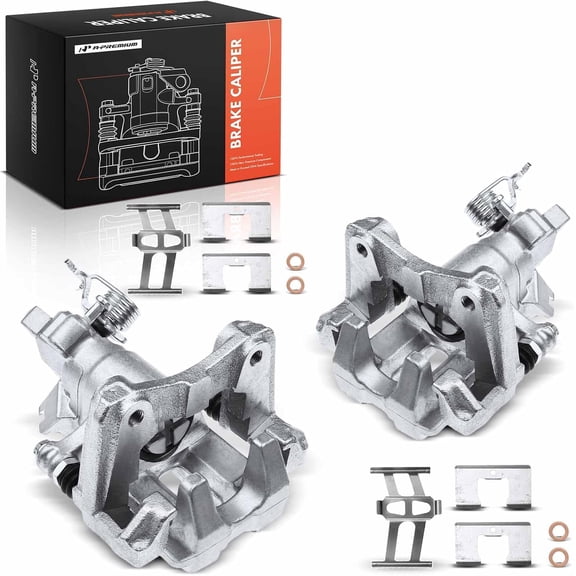 A-Premium Disc Brake Caliper Assembly with Bracket Compatible with Suzuki Kizashi 2010-2013 Rear Left and Right 2-PC Set