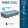 thumbnail image 4 of Bestway Power Steel 18’ x 9' x 48” Metal Frame Above Ground Pool, Gray, 4 of 9