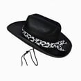 thumbnail image 6 of CAUYDY Kids Fall Fedora Cowboy Hat Youth Western Cowgirl Hat for Girls Baby Wide Brim Sun Hat Summer Beach Outdoor Hats Gift for Children Sizes 3-15 Years,Black, 6 of 8