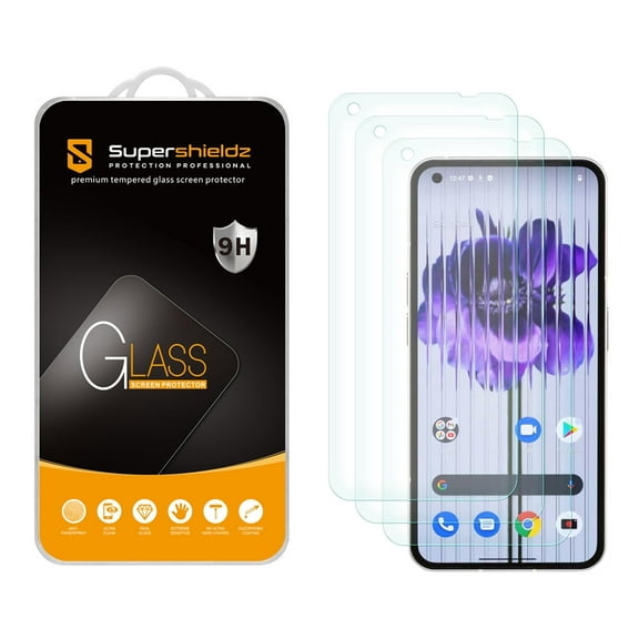 (3 Pack) Supershieldz Designed for Nothing Phone 1 Tempered Glass Screen Protector, Anti Scratch, Bubble Free