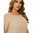 thumbnail image 3 of a.Jesdani Women Plus Size Sweatshirts Crew Neck Side Slit Soft Oversized Pollover Sweatshirts 3XL, 3 of 12