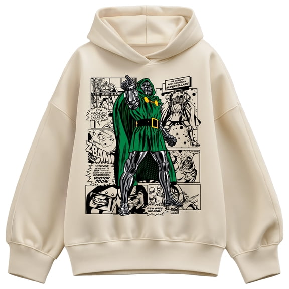 Fantastic Four - Dr. Doom Comic - Women's Oversized Fleece Hoodie Sweatshirt