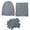 504_Grey, variant on Women's Scarf Hat And Gloves Set Winter Beanie Hat Scarf Gloves Warm Fleece Knit Winter Hats Screen Gloves Neck Scarf Set Winter Gifts For Unisex Adult, Women's Accessories Scarf ,Hat,& Gloves