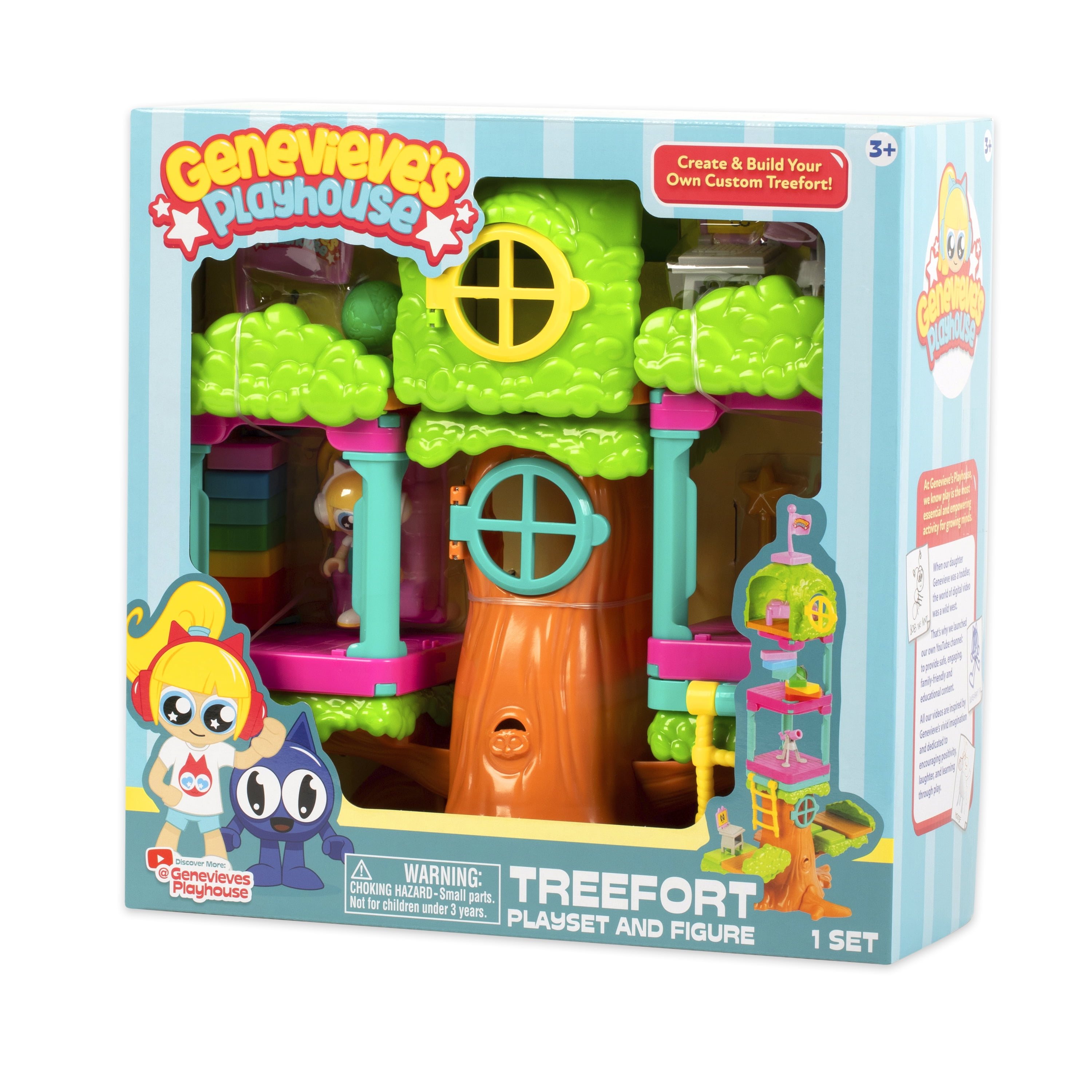 Genevieve's Playhouse Kids Educational Treefort Playset, Official Brand Merch Ages 3+