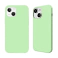 thumbnail image 2 of For Apple iPhone 14 Plus (6.7") Liquid Silicone Hybrid Gel Rubber with Microfiber Lining Shockproof Flexible TPU Case Cover fit iPhone 14 Plus - Green Mint, 2 of 9