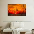 thumbnail image 2 of Elephant Stock Chesapeake Bay Sunrise Wall Art - Horizontal Canvas Wall Art - Living Room Wall Decor - Nature Canvas - Orange And Black Decor - 39" x 26", 2 of 8