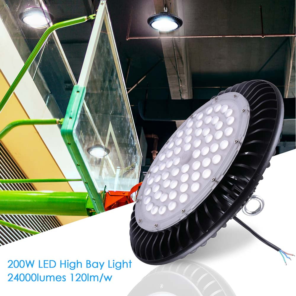 4x 200W UFO LED High Bay Light Warehouse Industrial Lights Workshop Shop Light 