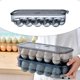 thumbnail image 5 of Soporte para almacenamiento de huevos perfecl caja de 16 rejillas de plástico apilable, 5 of 8